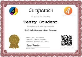 English for Accounting and Finance Certificate